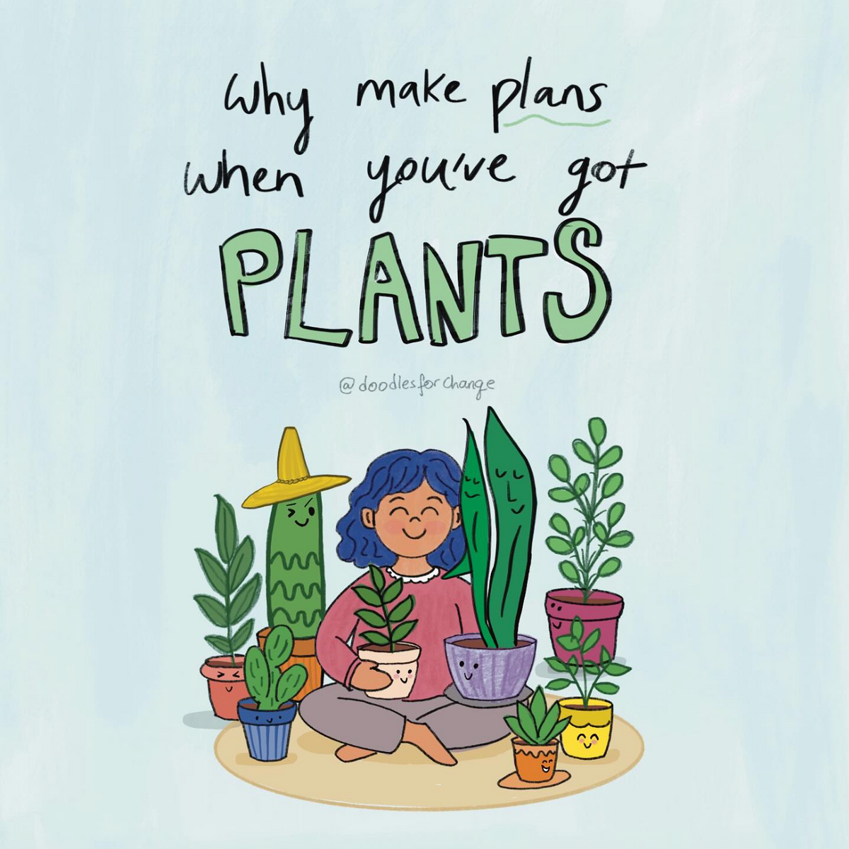 Plans VS Plants - 25 X 25 CM - PRINT